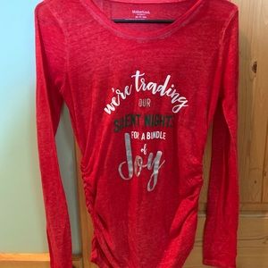 Motherhood Maternity bump Xmas shirt (XS) like new